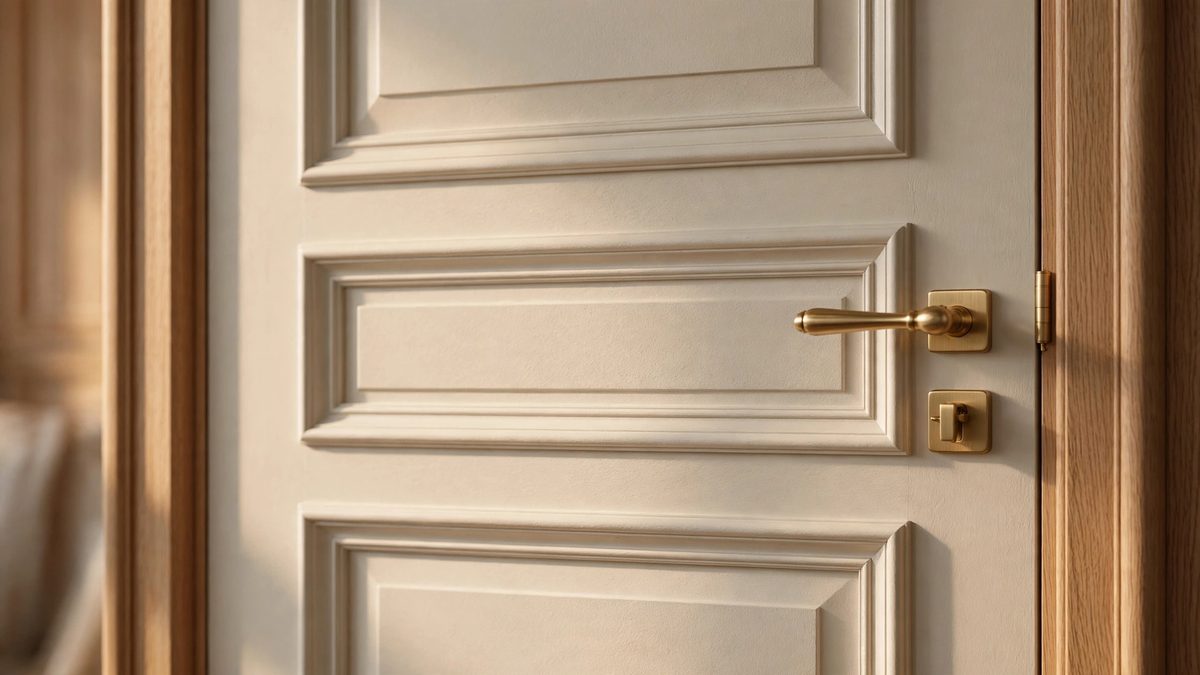 Matte millwork in soft light