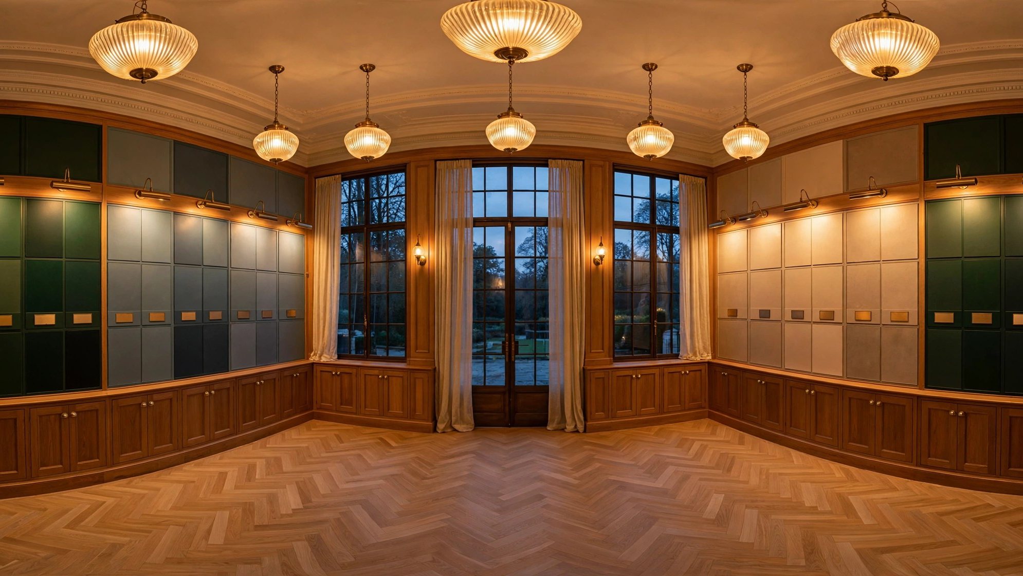 The same colour library in warm evening light